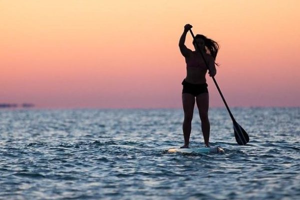 paddleboarding